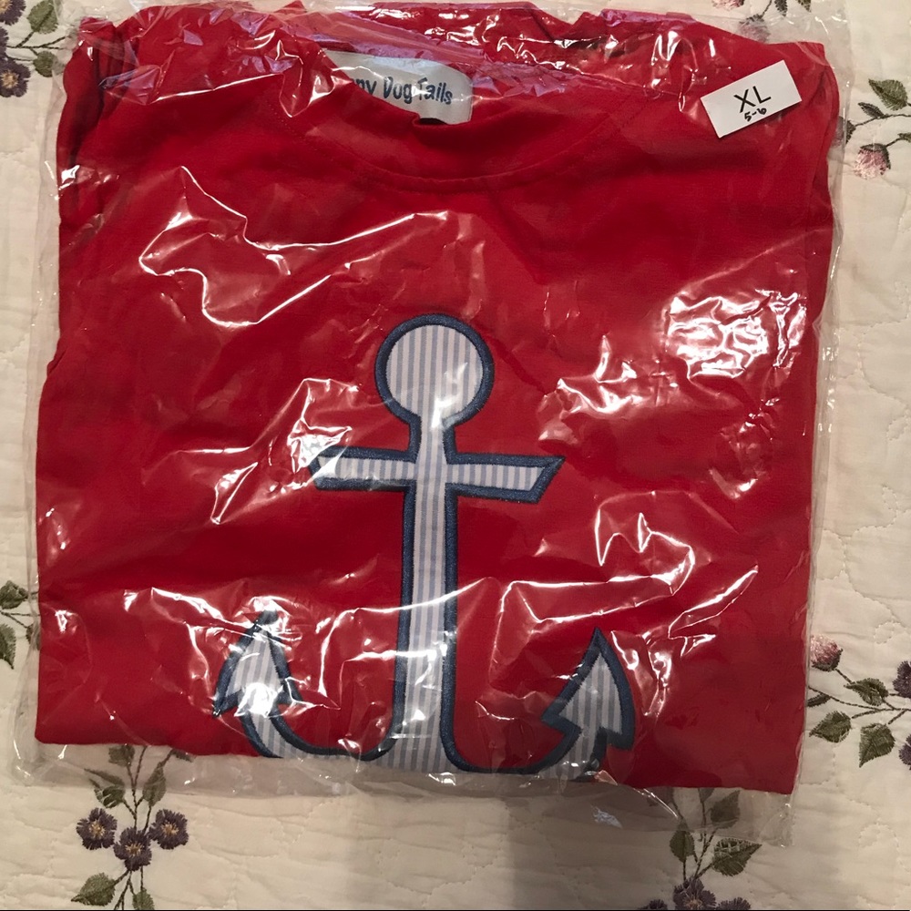 Anchor appliqué short set